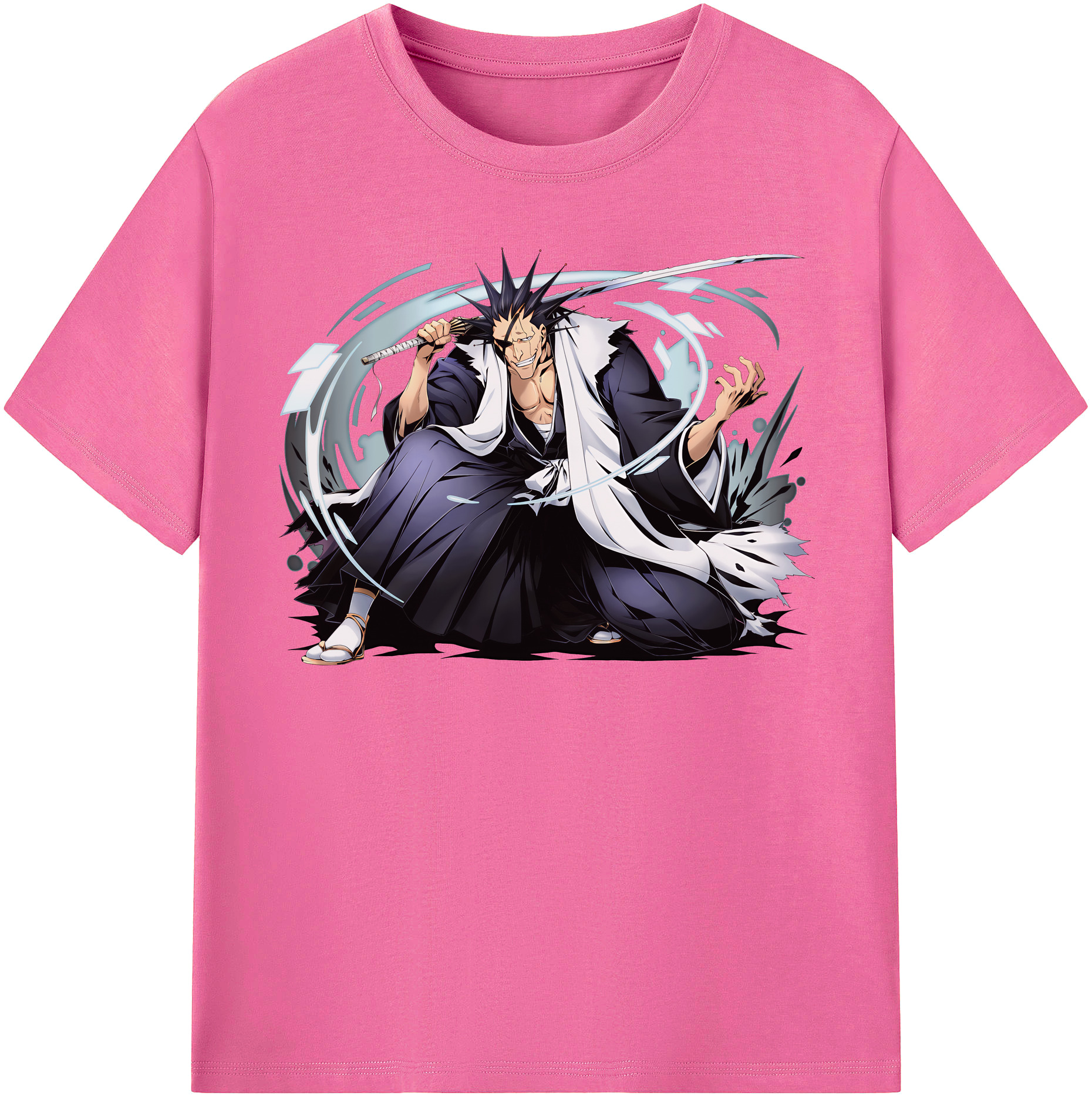 （画像用） ブリーチ ざらき けんぱち BLEACH Zaraki Kenpachi レディースカジュアルプリントTシャツ（綿100％）